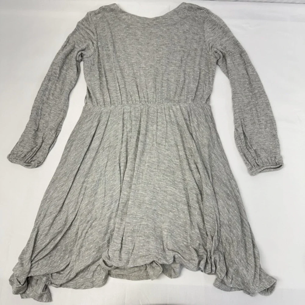 POLO Ralph Lauren Girl's Polka Dot Fit & Flare Dress‎ Grey Preppy Babydoll Large